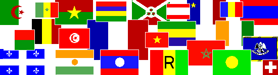 Image of the flags for french speakin countries